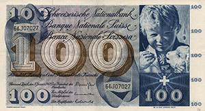 1956-73瑞士100franken